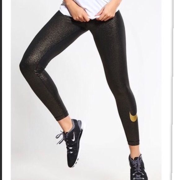 nike pro metallic tights